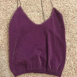 Free People Intimates Sparkle crop Top Purple✨